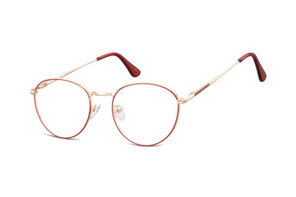 Megabrille Modell 901B Brille in pink gold/matt red - megabrille