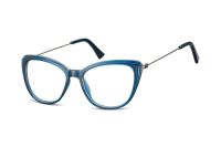 Megabrille Modell AC8B Brille in dunkelblau transparent
