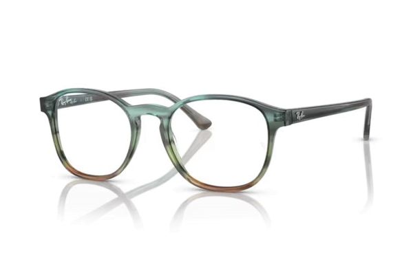 Ray-Ban RX5417 8252 Brille in blau gestreift & grün - megabrille