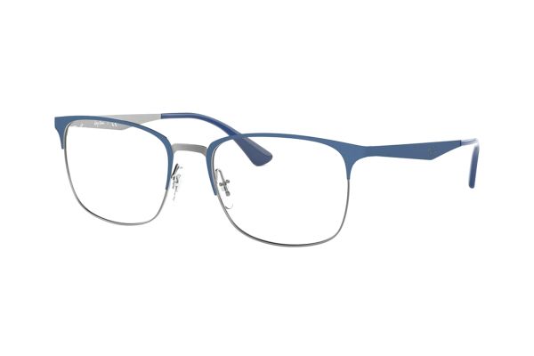 Ray-Ban RX6421 3041 Brille in top matte blue on shiny gunmet - megabrille