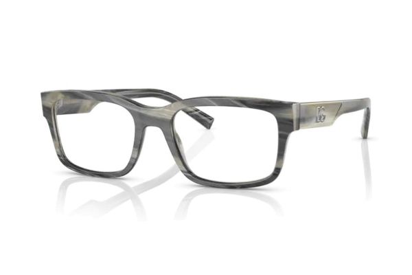 Dolce&Gabbana DG3352 3390 Brille in grau hornfarben - megabrille
