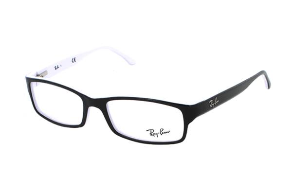 Ray-Ban RX 5114 2097 Brille in schwarz/weiß - megabrille