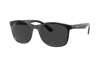 Ray-Ban RB4374 603948 Sonnenbrille in black on transparent
