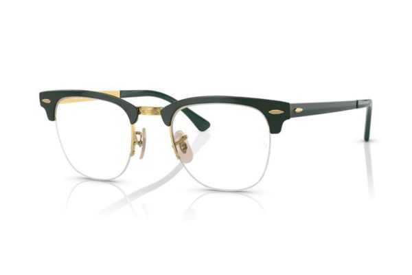 Ray-Ban Clubmaster metal RX3716VM 3149 Brille in green on gold - megabrille