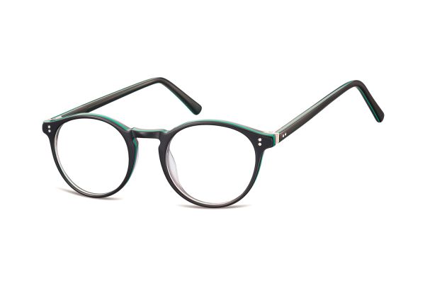 Megabrille Modell AC43E Brille in schwarz/grün - megabrille