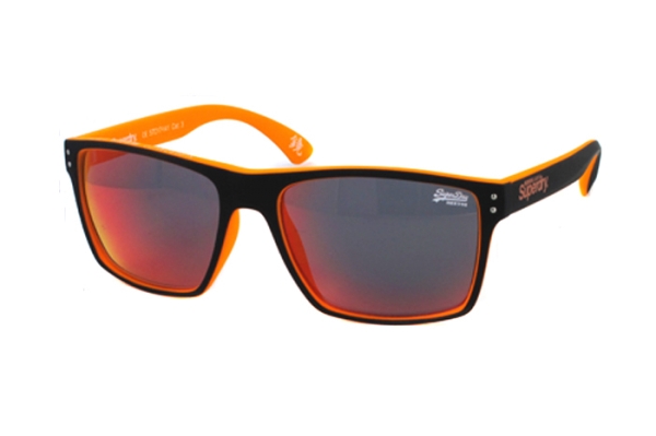 Superdry SDS Kobe 127 Sonnenbrille in schwarz/neon orange - megabrille