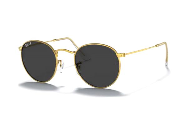 Ray-Ban Round Metal RB3447 919648 Sonnenbrille in shiny gold - megabrille