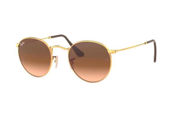 Ray-Ban Round Metal RB3447 9001A5 Sonnenbrille in shiny light bronze - megabrille