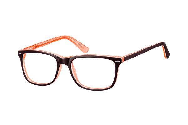 Megabrille Modell A71G Brille in schwarz/orange - megabrille