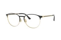 Ray-Ban RX6375 3051 Brille in matt black on rubber gold