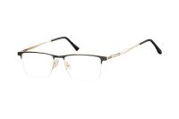 Megabrille Modell 908 Brille in gold+matt schwarz