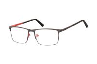 Megabrille Modell 909 Brille in matt schwarz+matt rot