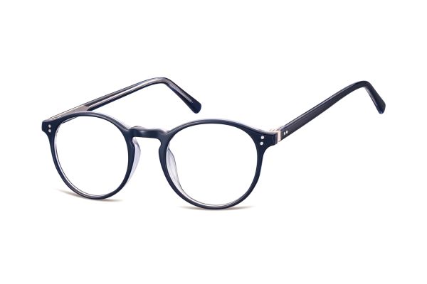Megabrille Modell AC43H Brille in dunkelblau/transparent - megabrille