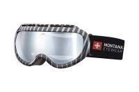 Megabrille Modell MG14 Skibrille in glänzend silber/schwarz - megabrille