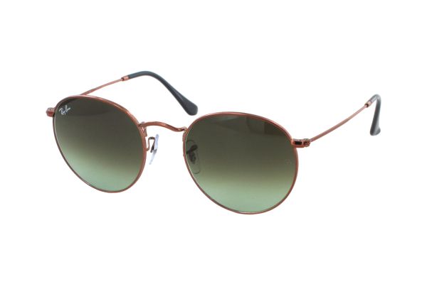 Ray-Ban Round Metal RB 3447 9002A6 Sonnenbrille in shiny medium bronze - megabrille