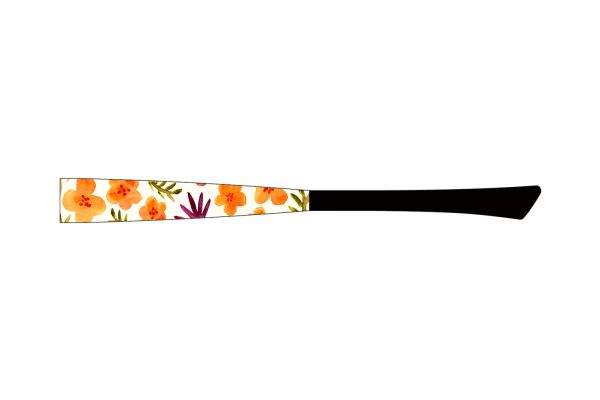 eye:max Wechselbügel 5445 05 einfache Aquarellblumen orange | Blumen - megabrille