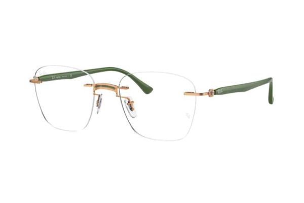 Ray-Ban RX8769 1233 Brille in military green on light brown - megabrille
