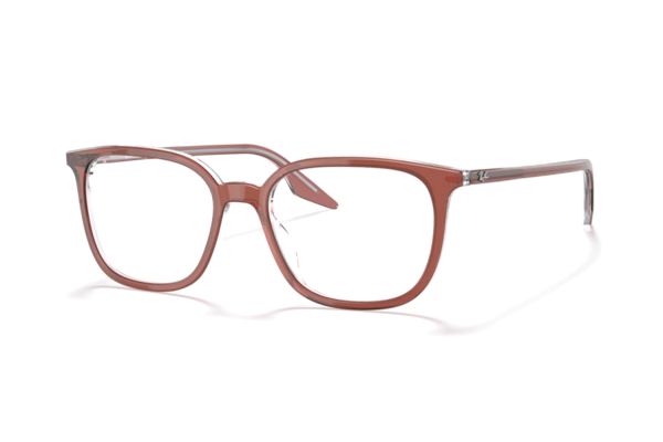 Ray-Ban RX5406 8171 Brille in brown on transparent - megabrille