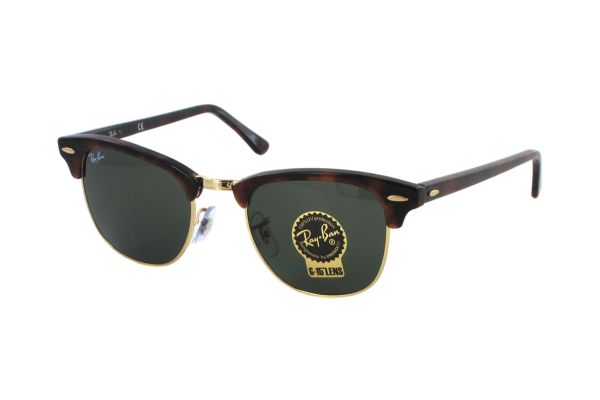 Ray-Ban Clubmaster RB 3016 W0366 Sonnenbrille in mock tortoise/arista - megabrille
