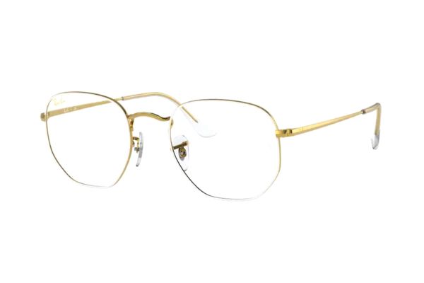 Ray-Ban RX6448 3104 Brille in white on legend gold - megabrille