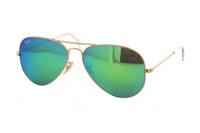 Ray-Ban Aviator Large Metal RB 3025 112/19 Sonnenbrille in gold/grün - megabrille