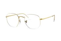 Ray-Ban RX6448 3104 Brille in white on legend gold