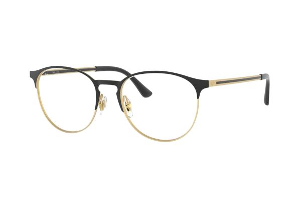 Ray-Ban RX6375 3051 Brille in matt black on rubber gold - megabrille