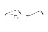 Megabrille Modell 908B Brille in gunmetall+matt blau