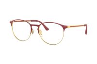 Ray-Ban RX6375 2982 Brille in gold top on bordeaux