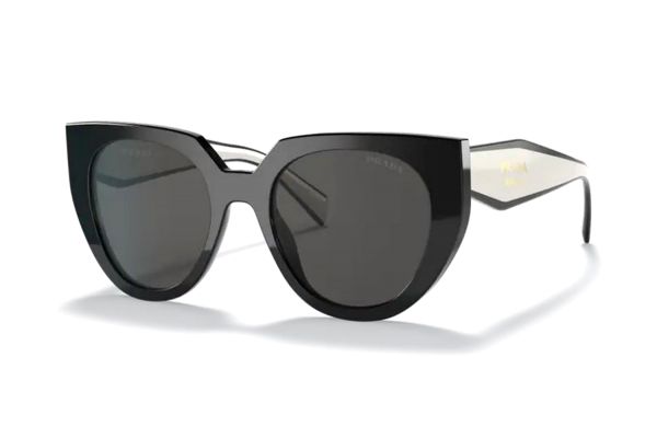 Prada PR14WS 09Q5S0 Sonnenbrille in black/talc - megabrille