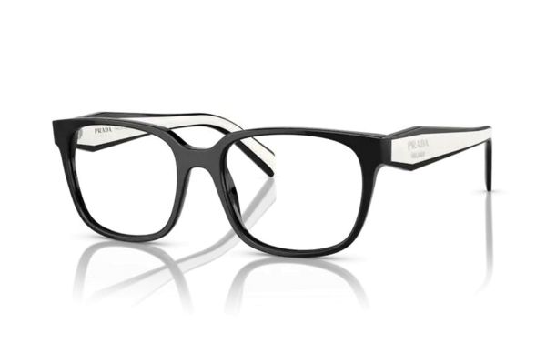 Prada PR17ZV 1AB1O1 Brille in schwarz/weiß - megabrille