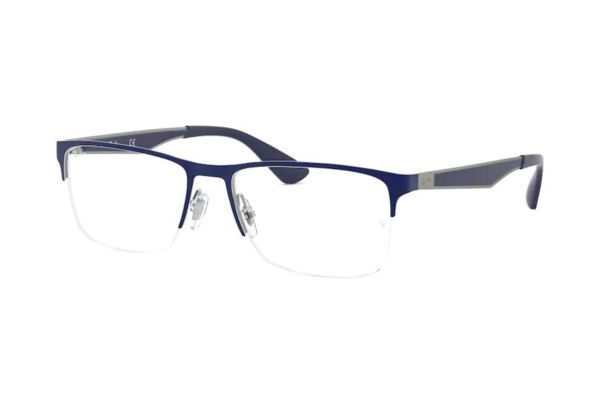 Ray-Ban RX6335 2947 Brille in gunmetal top blue - megabrille