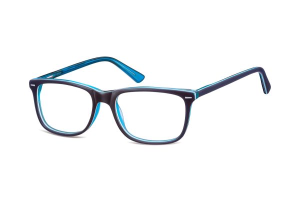 Megabrille Modell A71D Brille in blau/transparent - megabrille