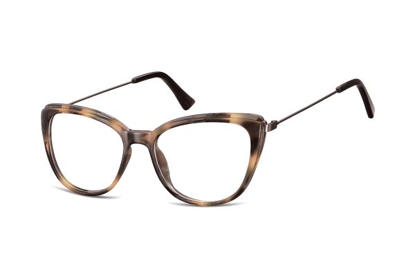 egabrille Modell AC8E Brille in transparent mittelbraun - megabrille