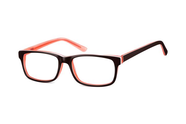 Megabrille Modell A70C Brille in schwarz/orange - megabrille