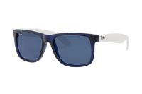 Ray-Ban Justin RB 4165 651180 Sonnenbrille in rubber transparent blue